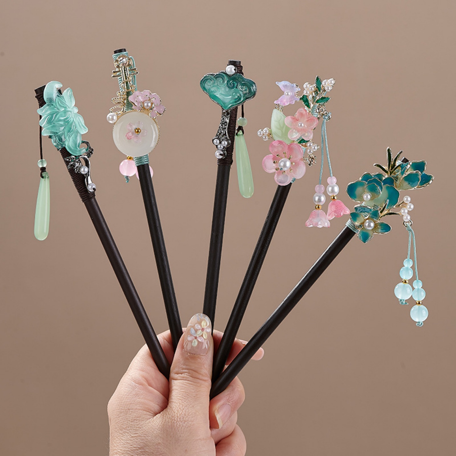 Hanbok Hair Pin - Pasador de pelo vintage con flores