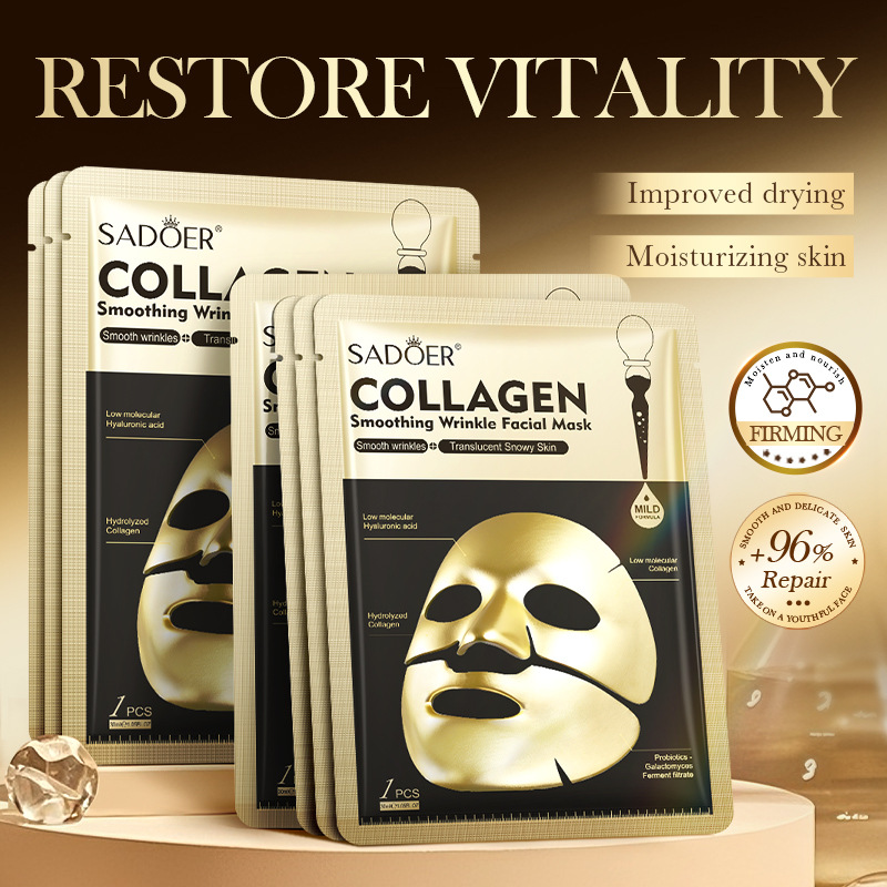 SADOER-mascarillas faciales de - Sheet Mask Collagen reseña y precio
